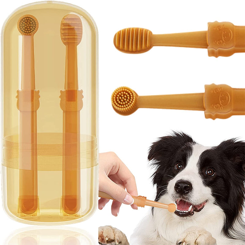 Pet Toothbrush with Tongue Scraper